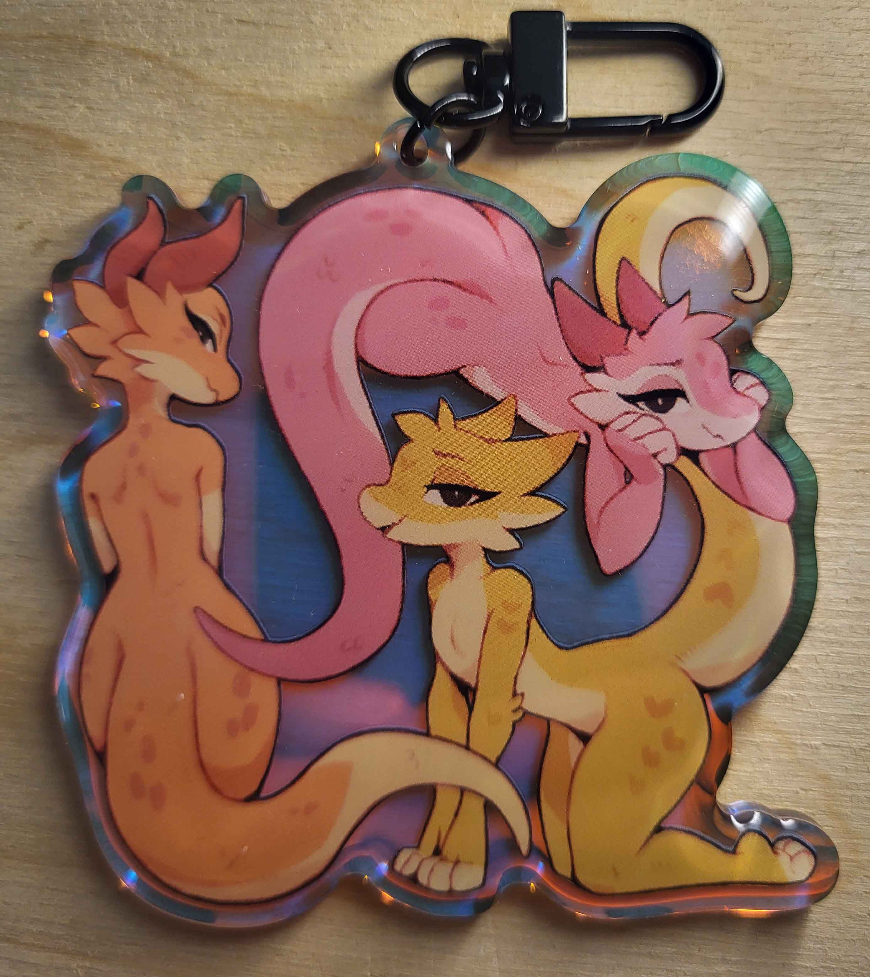 Box O Cute Kobolds Furry Keychain | Original Acrylic Keychain NSFW Kobolds keychain,furry keychain,original keychain,nsfw keychain