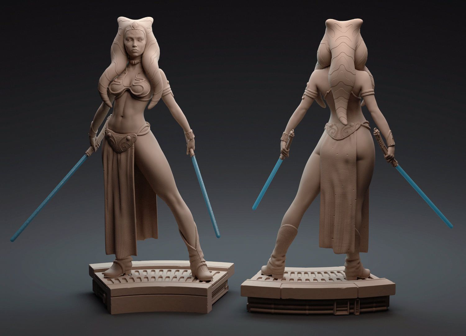 Ahsoka Statue | Star Wars Fan Art by LacaSette SFW,NSFW 3d printed statue,3d printed,nsfw statue,3d printed figure,Ahsoka Statue,Star Wars