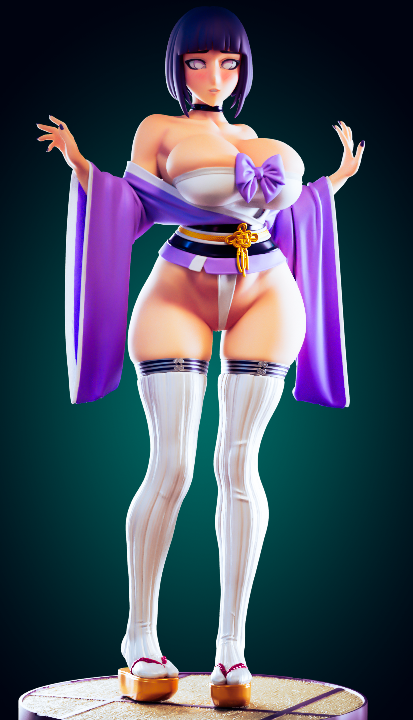 Statue Hinata Hyuga Kimono | Naruto Fan art par Officer Rhu SFW,NSFW,Futa 3d printed statue,3d printed,3d printed figure,Hinata Hyuga Statue,Naruto Statue,futa statue,futa figurines,futanari figurines,futanari statue,nsfw statue