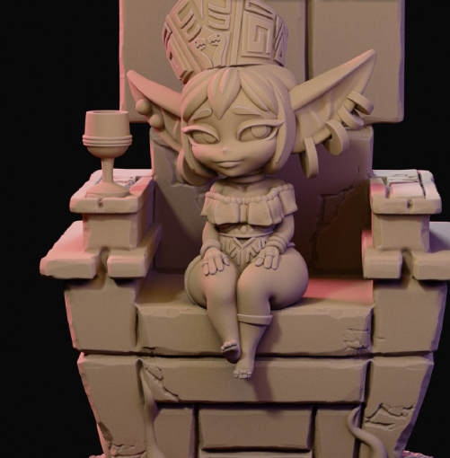 Aztec Queen Goblin Miniature | DnD Fan Art by Jigglystix SFW,NSFW 3d printed,miniature,dnd miniature,Aztec Queen Goblin,3d printed miniature,nsfw miniature
