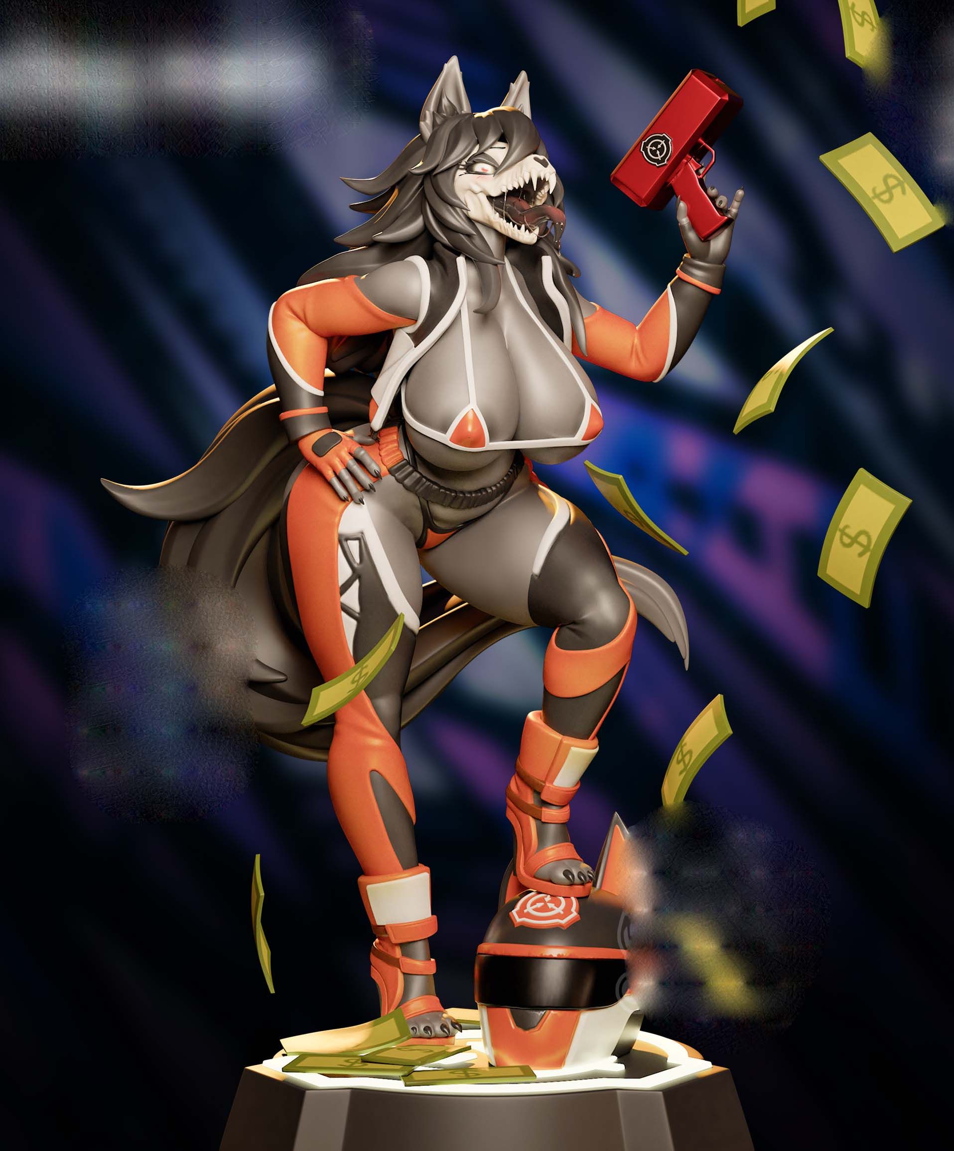 Racing Mal0 Furry Statue | SCP Fan Art by Onagaba SFW,NSFW,Futa 3d printed statue,3d printed,3d printed figure,Mal0 Statue,SCP Statue,futa statue,futa figurines,futanari figurines,futanari statue,nsfw statue,furry statue