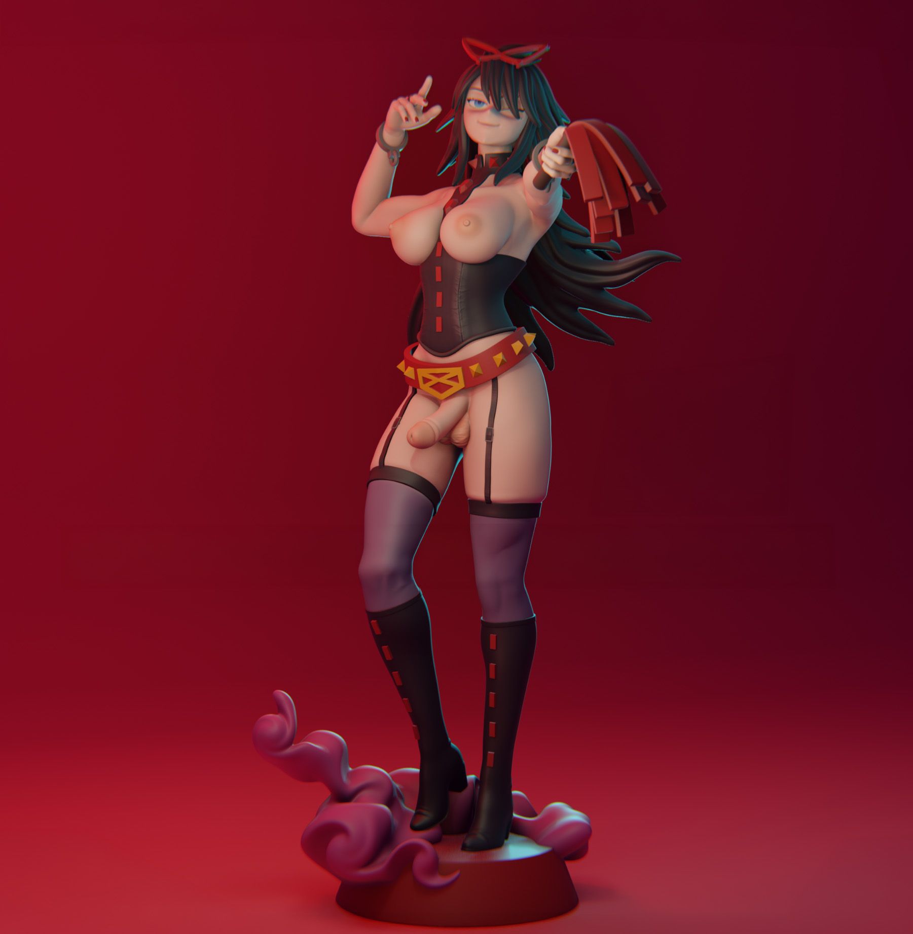 Miss Midnight Statue | My Hero Academia Fan Art by Magpie3d SFW,NSFW,Futa 3d printed statue,3d printed,3d printed figure,nsfw statue,futa statue,futa figurines,futanari figurines,futanari statue,My Hero Academia statue,Miss Midnight statue