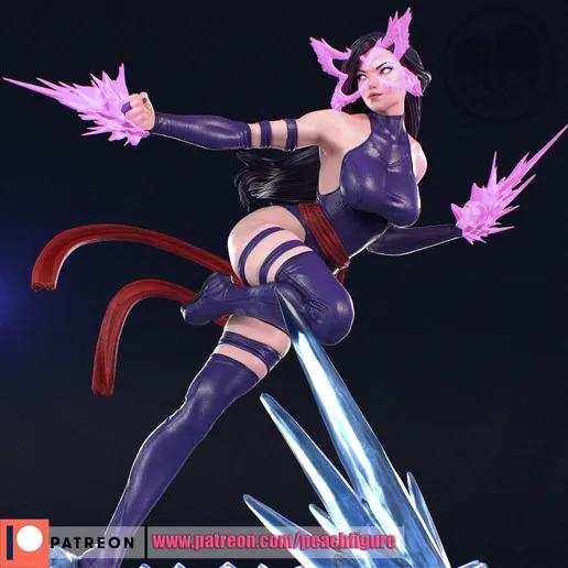 Psylocke Statue | Marvel Fan Art by PEACHFIGURE SFW,NSFW null