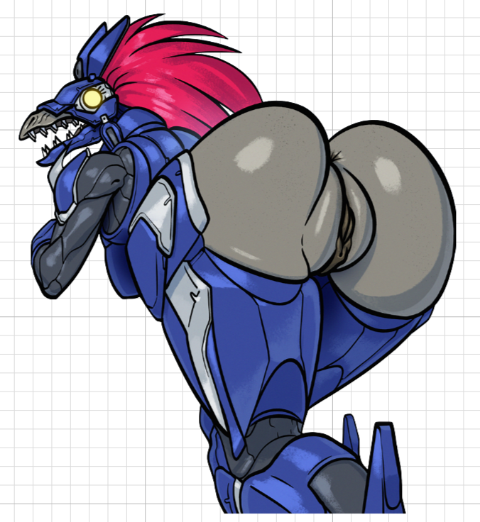 Kig-Yar Furry Girl Sticker | Halo Vinyl Sticker NSFW Halo Sticker,nsfw sticker,Kig-Yar sticker,Furry Girl stickers