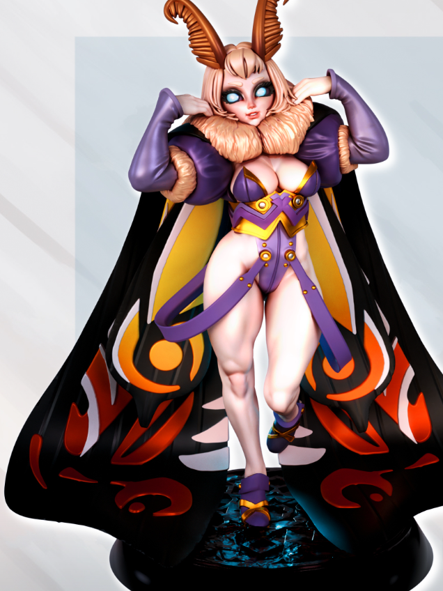 Mothara Kaiju Girl Miniature | DnD Fan Art by Gaz Minis SFW,NSFW 3d printed,miniature,dnd miniature,Mothara Kaiju Girl,3d printed miniature,nsfw miniature