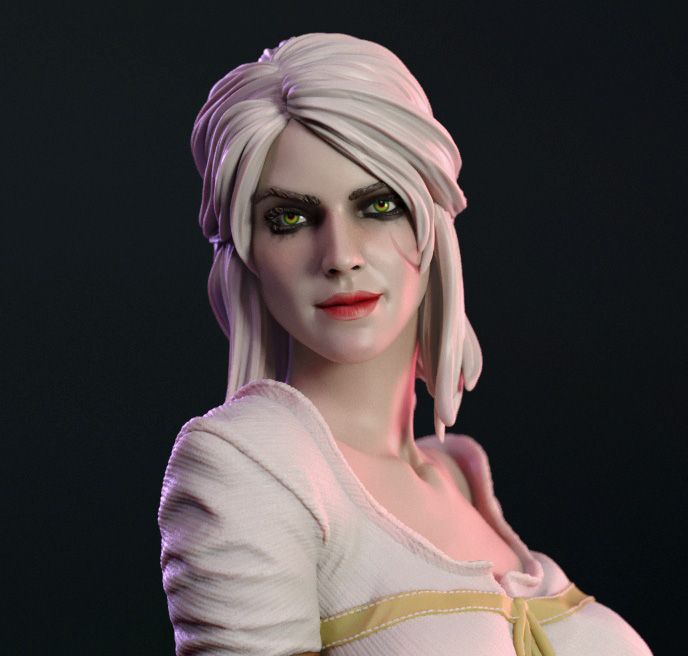 Ciri Statue | The Witcher Fan Art by TorridaMinis SFW,NSFW 3d printed,3d printed statue,nsfw statue,3d printed figure,Ciri Statue,The Witcher Statue
