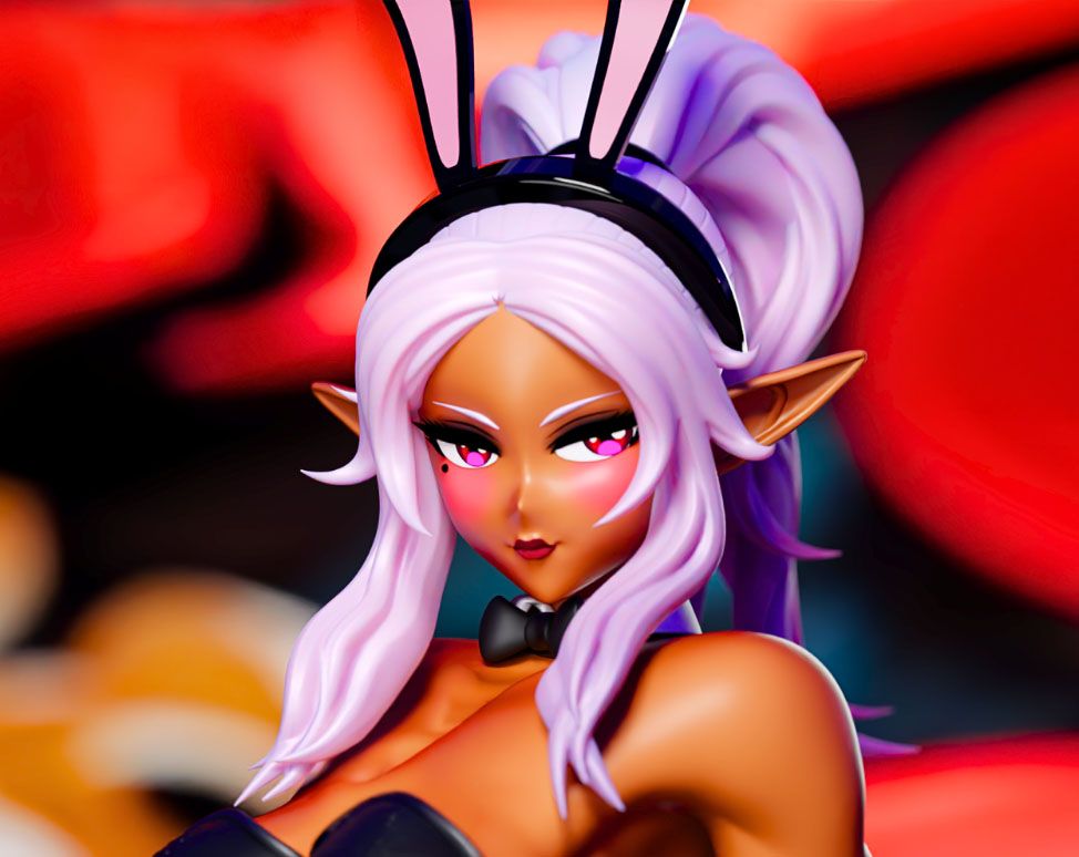 Kuroeda Statue | Plus-Sized Elf Fan Art by Tarsis SFW,NSFW 3d printed,3d printed statue,Plus-Sized Elf Statue,Kuroeda statue,3d printed figure,sfw statue,nsfw statue