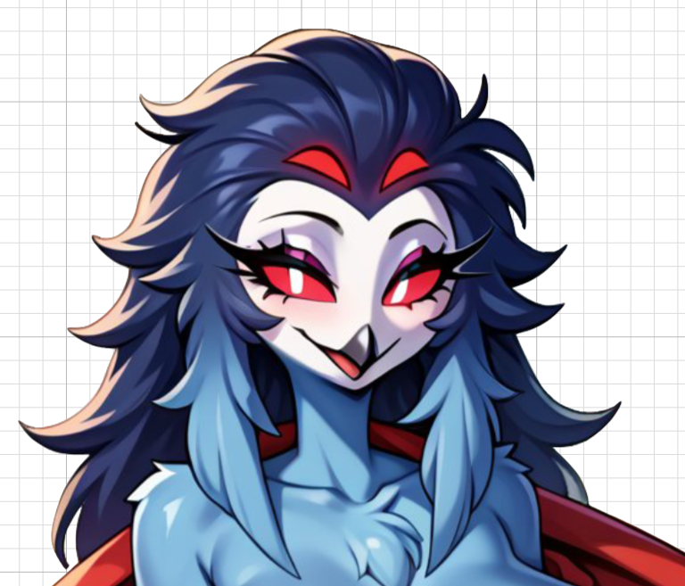 Stolas Blue Furry Girl Sticker | Helluva Boss Vinyl Sticker NSFW Helluva Boss,nsfw sticker,Stolas Blue Furry Girl sticker,furry stickers