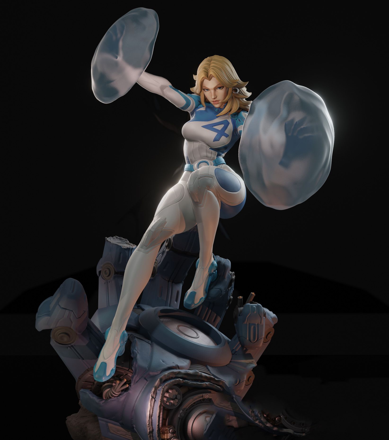 Sue Storm Statue | Marvel Fan Art by Freyas Fantasys SFW,NSFW,Futa 3d printed statue,3d printed,3d printed figure,Sue Storm Statue,Marvel Statue,nsfw statue,futa figurines,futanari figurines,futanari statue,futa statue