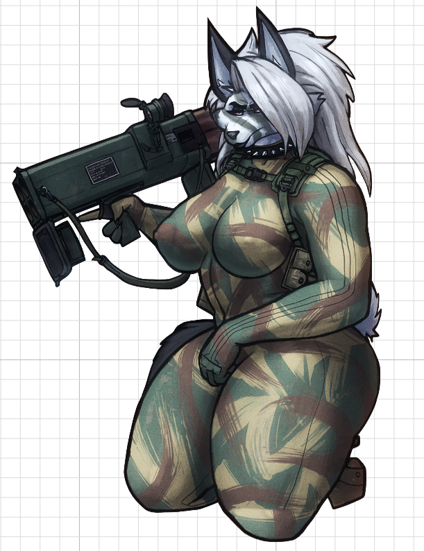 Loona Rocket Launcher Furry Sticker | Helluva Boss Vinyl Sticker SFW sfw sticker,stickers,Loona Rocket Launcher sticker,Helluva Boss sticker