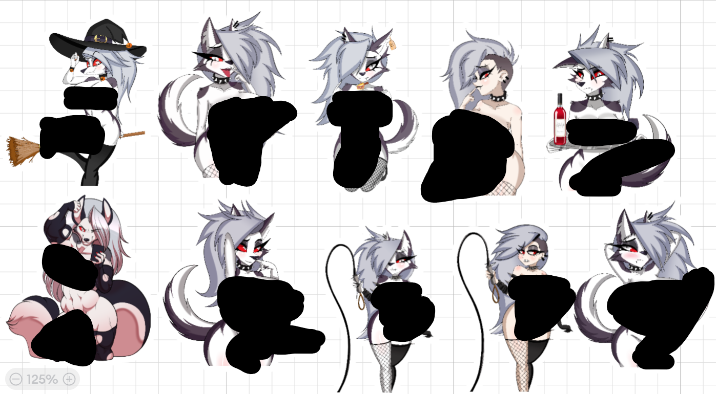 Loona Mega Pack Futa Sticker | Helluva Boss Furry Futanari Stickers Vinyl Sticker Futa furry sticker,sticker pack,loona sticker,Helluva Boss sticker,Halloween sticker,futa sticker,futanari sticker,futanari stickers