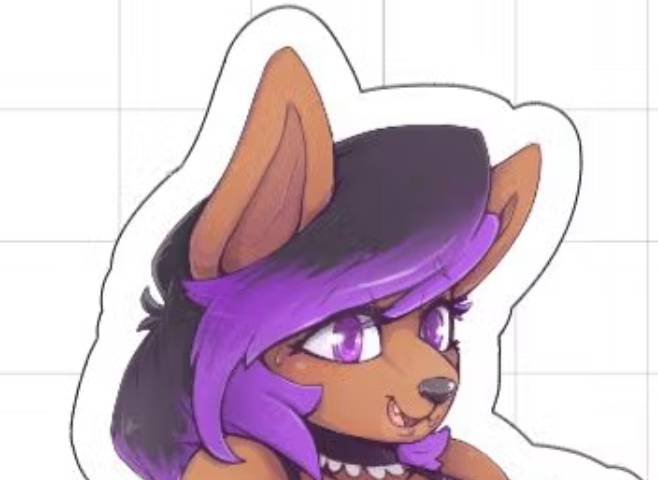 Maid 2 furry girl Sticker | Original Vinyl Sticker SFW maid furry,furry sticker,maid sticker,sfw sticker