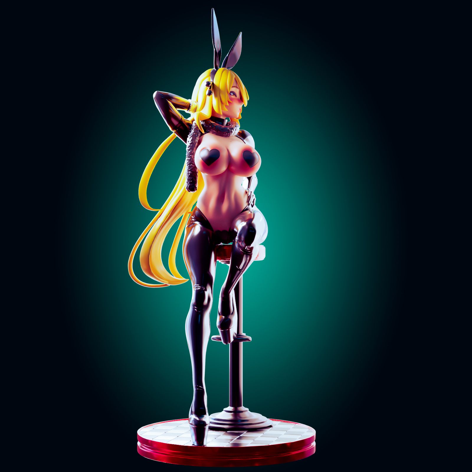 Cynthia Bunny Suit Statue | Pokémon Fan Art by Officer Rhu SFW,NSFW,Futa 3d printed statue,3d printed,nsfw statue,futa statue,Cynthia Bunny Suit Statue,pokemon statue