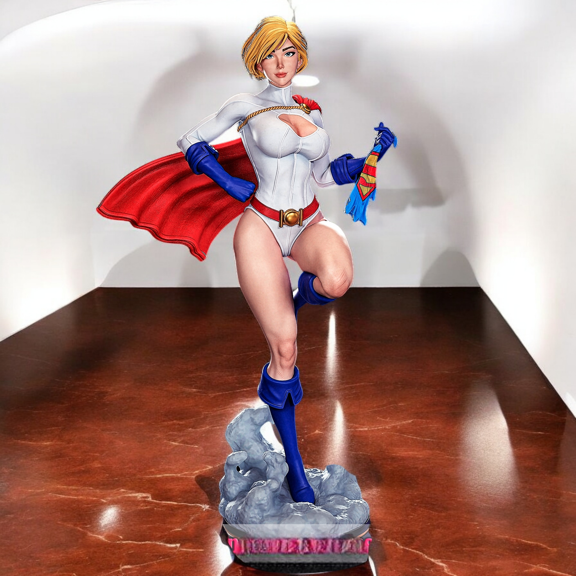 Power Girl Statue | DC Fan Art by PEACHFIGURE SFW,NSFW 3d printed statue,3d printed,nsfw statue,3d printed figure,Power Girl Statue,DC