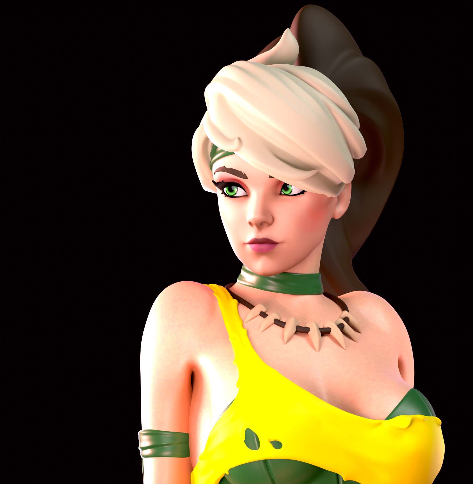 Rogue Savage Lands Statue | Marvel Fan Art by Azaak3d SFW 3d printed statue,3d printed,sfw statue,Marvel statue,Rogue statue