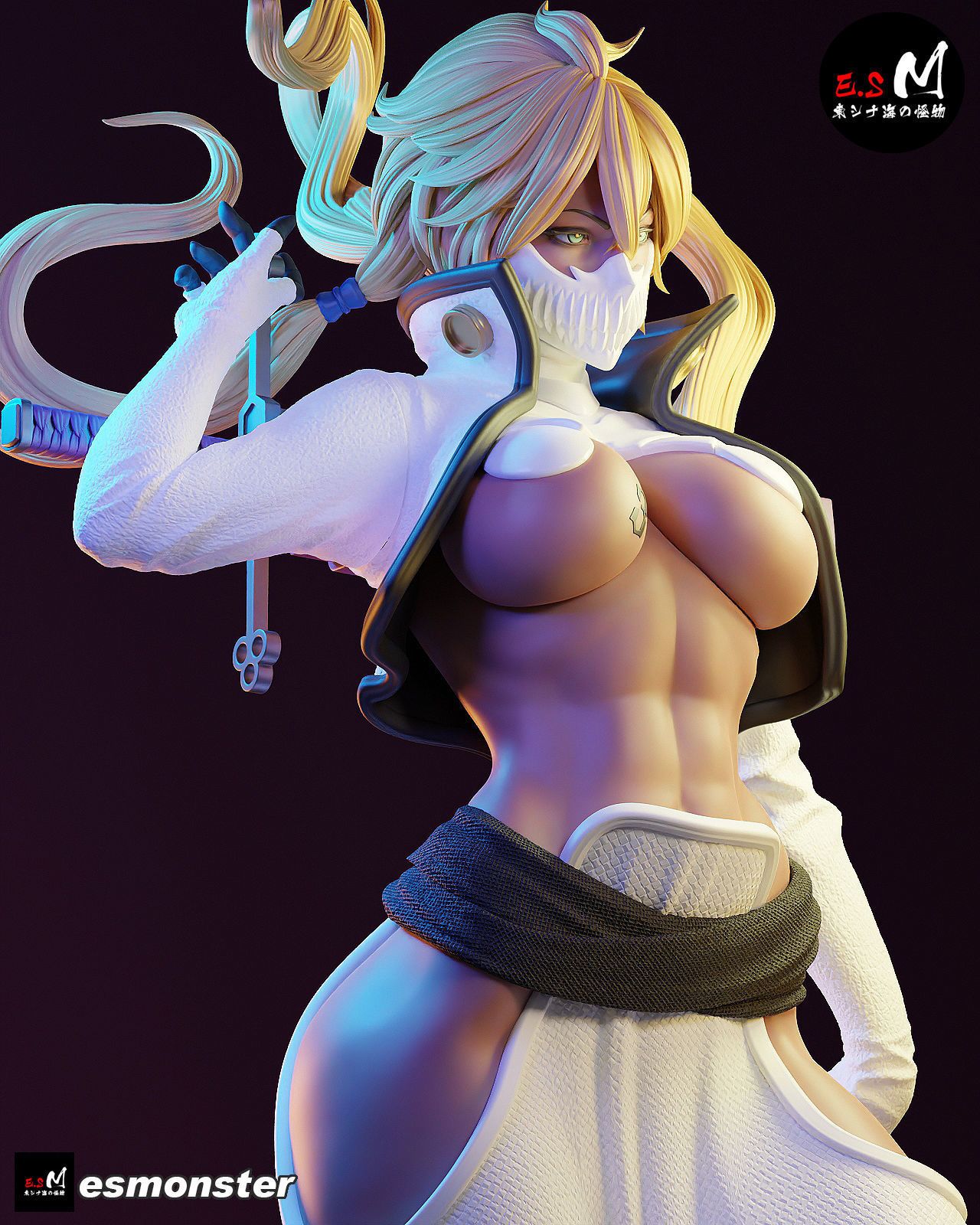 Estatua Tear Halibe | Bleach Fan art por E.S Monster SFW,NSFW 3d printed statue,3d printed,nsfw statue,3d printed figure,Tear Halibe Statue,Bleach Statue