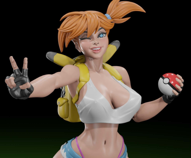 Misty Statue | Pokémon Fan Art by Digital Dark