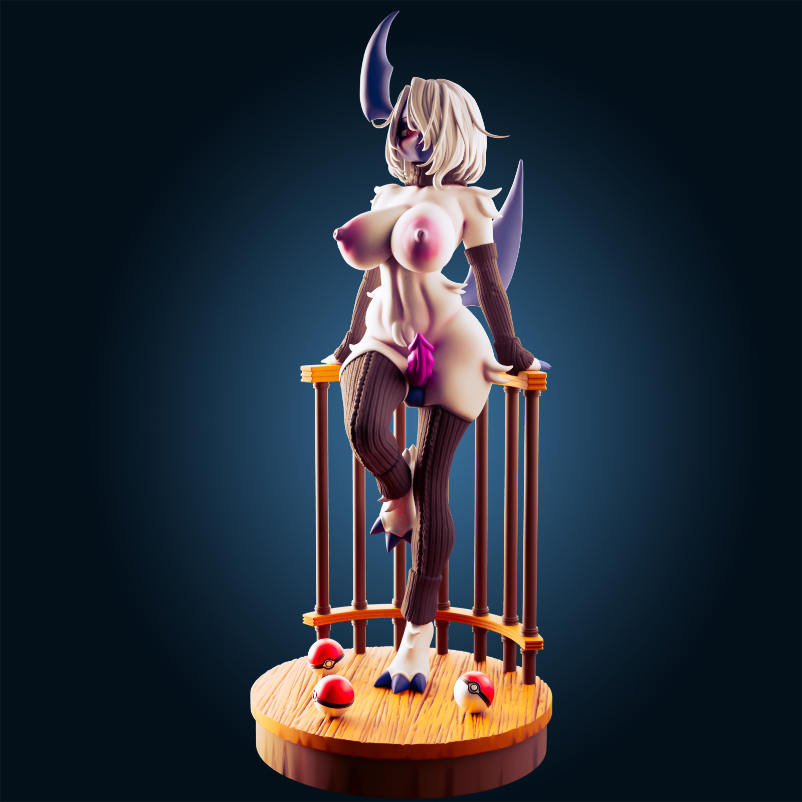 Absol Statue | Pokémon Fan Art by Officer Rhu SFW,NSFW,Futa 3d printed,Absol statue,futa statue,pokemon statue,furry statue,nsfw statue