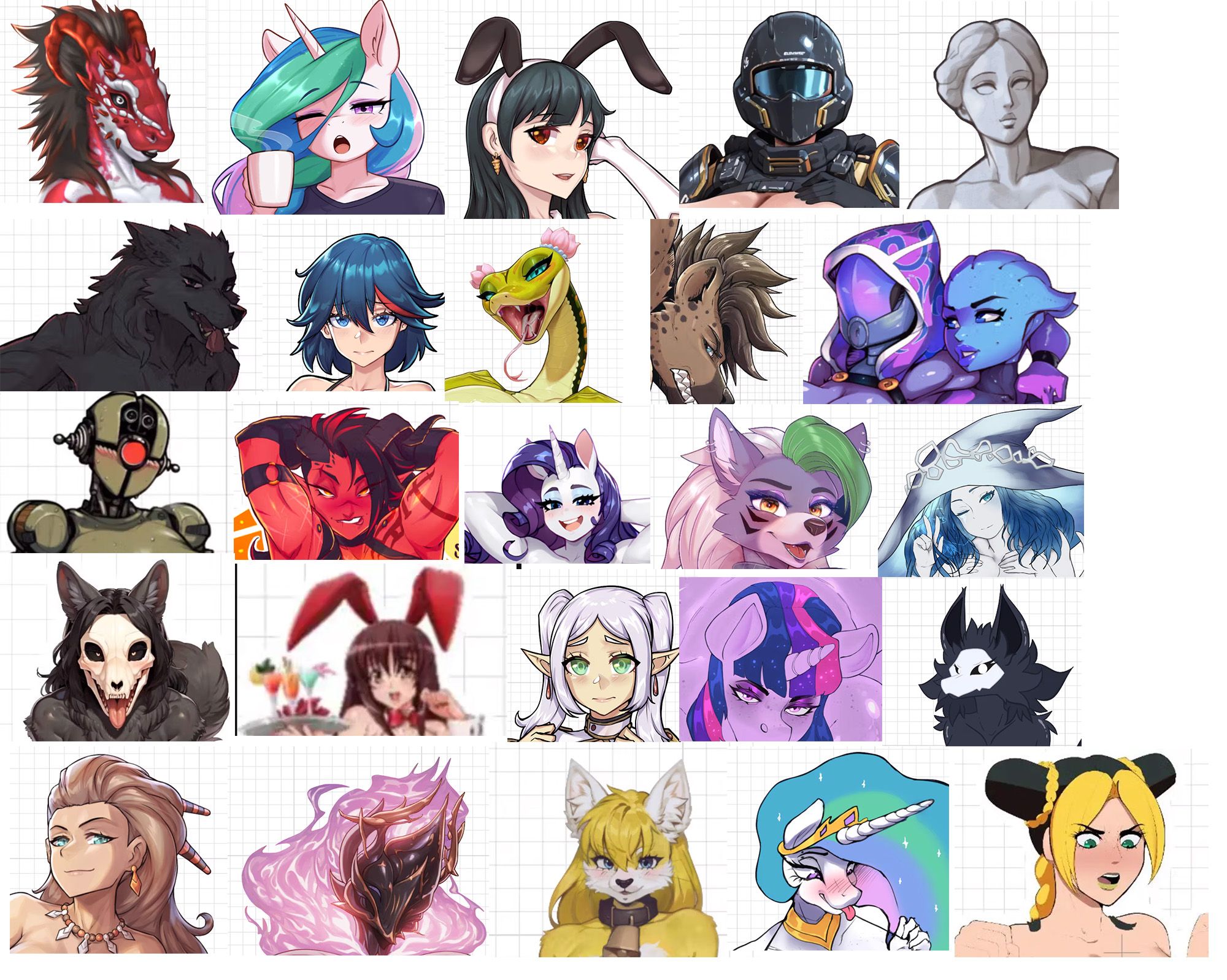 Mixed Mega Pack Sticker | Original Vinyl Sticker SFW And NSFW nsfw sticker,furry sticker,loona sticker,sfw sticker