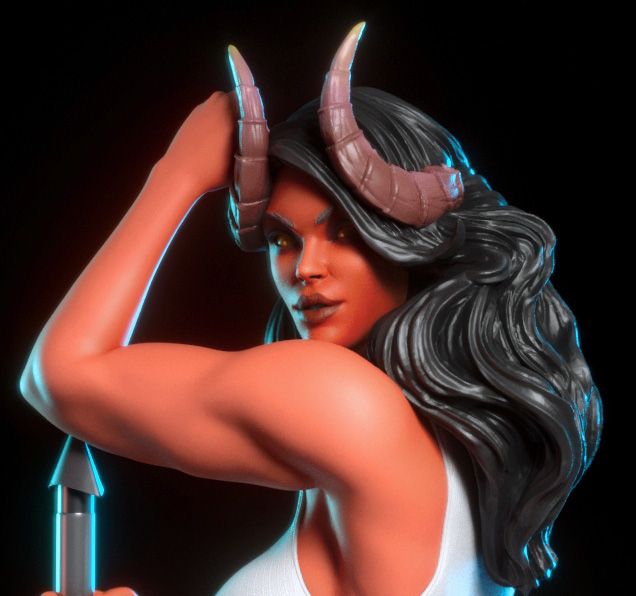 Malevola Statue | Dispatch Fan Art by TorridaMinis SFW,NSFW 3d printed,3d printed statue,nsfw statue,3d printed figure,Malevola Statue,Dispatch Statue