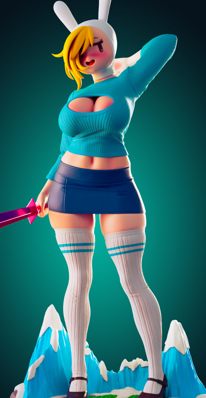 Statua Fionna Campbell | Adeventure Time Fan art di Officer Rhu SFW,NSFW,Futa 3d printed statue,3d printed,3d printed figure,Fionna Campbell Statue,Adeventure Time Statue,futa statue,nsfw statue