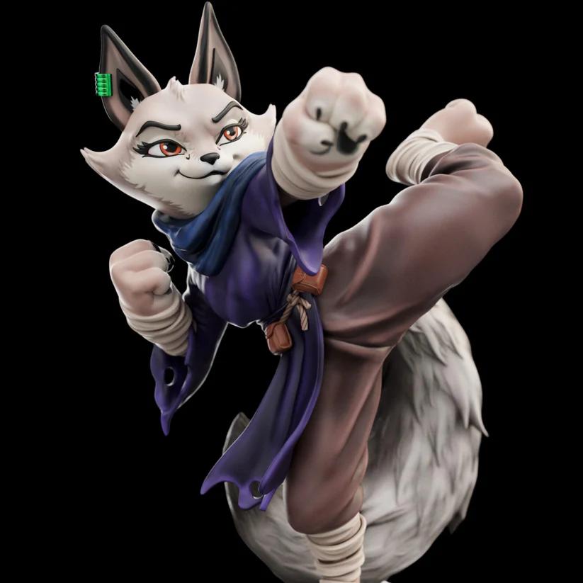 Zhen Statue | Kung Fu Panda Fan Art by Anyonensfw SFW,NSFW,Futa furry statue,3d printed,3d printed furry,3d printed nsfw,nsfw statue,Zhen Statue,Kung Fu Panda,futa statue