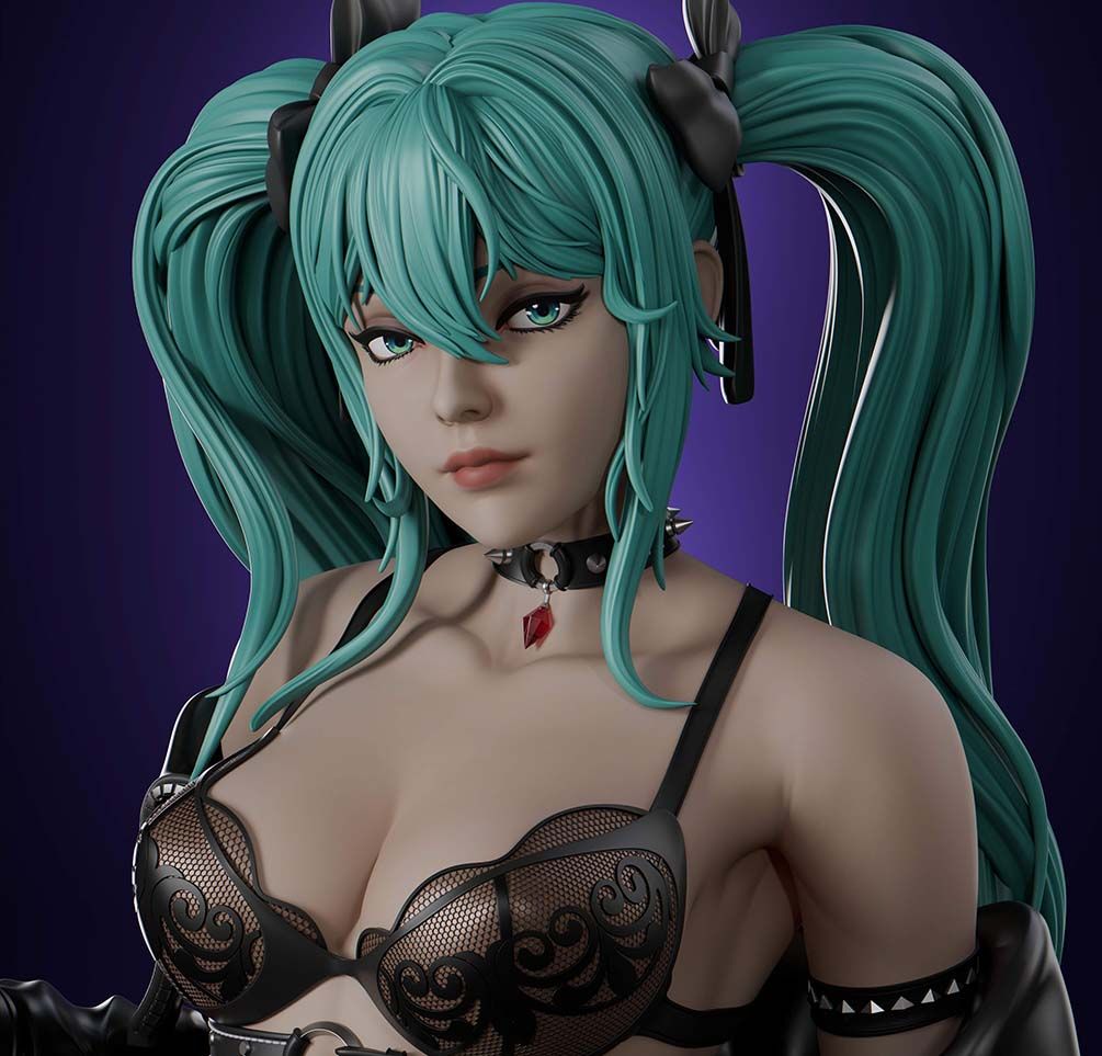 Hatsune Miku Statue | Vocaloid Fan Art by Abe3D SFW,NSFW 3d printed statue,nsfw statue,Hatsune Miku statue,Vocaloid statue,3d printed figure,3d printed