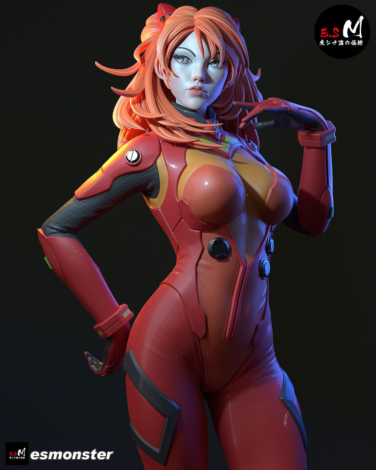 Auska Statue | Evangelion Fan Art by E.S Monster SFW,NSFW null