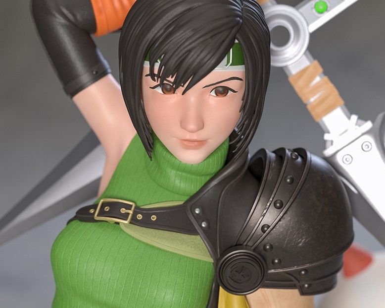 Yuffie Kisaragi Statue | Final Fantasy Fan Art by Azerama SFW,NSFW 3d printed,3d printed statue,nsfw statue,Yuffie Kisaragi statue,Final Fantasy statue
