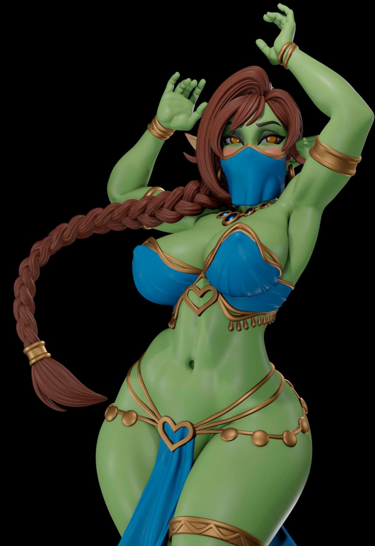 Goblin Dancer Statue | Original Fan Art by Digital Dark SFW,NSFW,Futa futa