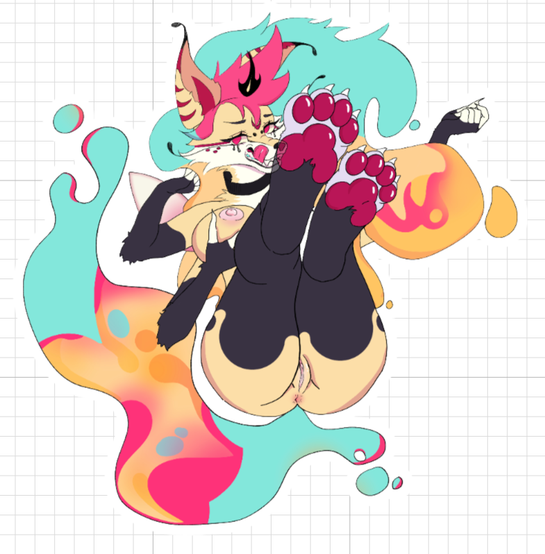 Beelzebub Sticker | Hazbin Hotel Vinyl Sticker NSFW Beelzebub sticker,Hazbin Hotel sticker,stickers,nsfw sticker,Furry sticker