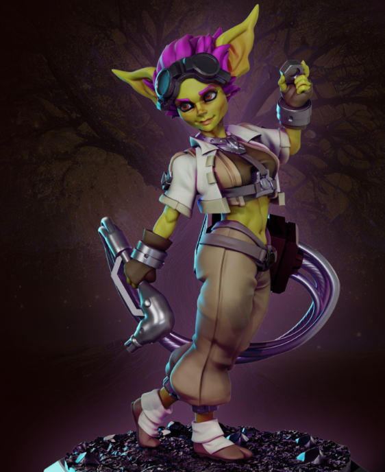 Sprocket the Mechanic Goblin Miniature | DnD Fan Art by Gaz Minis SFW 3d printed,miniature,dnd miniature,Sprocket the Mechanic Goblin,3d printed miniature