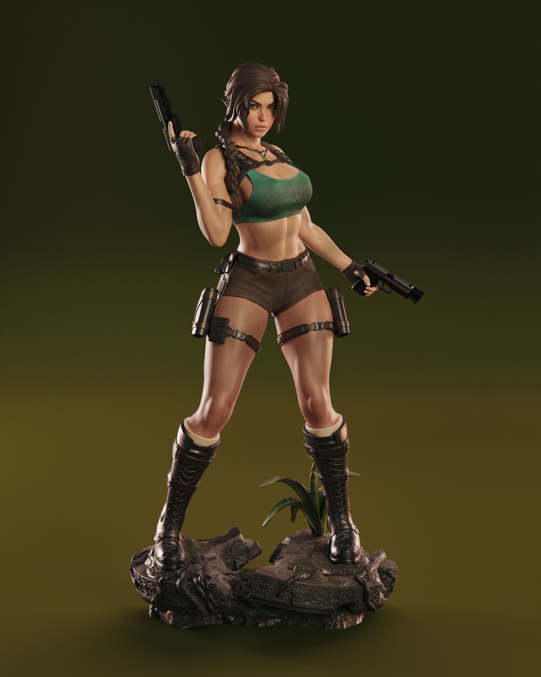 Lara Croft Statue | Tomb Raider Fan Art by Abe3D SFW,NSFW 3d printed statue,nsfw statue,lara croft,tomb raider,3d printed figure,3d printed