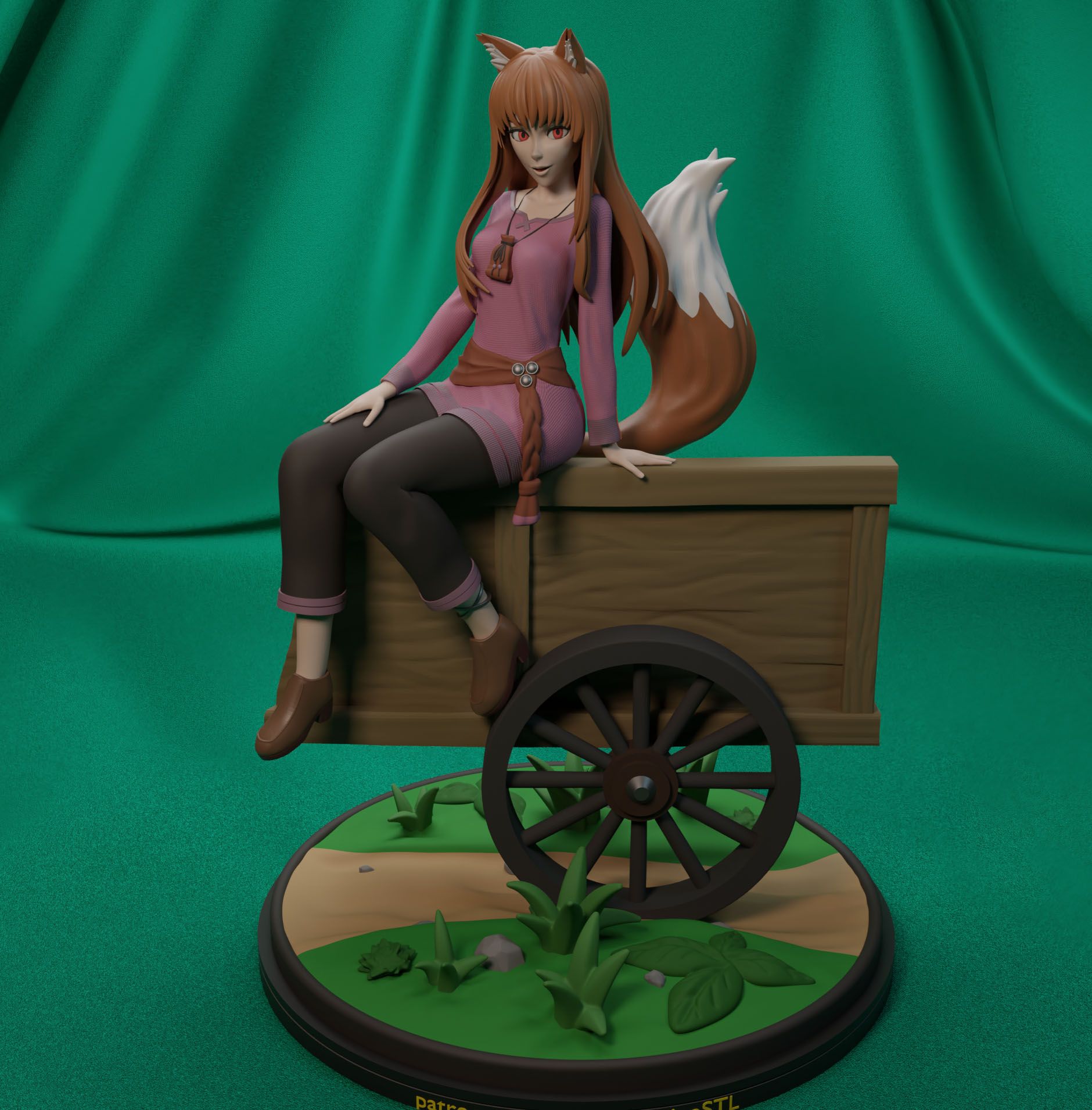 Holo Statue | Spice and Wolf Fan Art by FunserviceSTL SFW,NSFW,Futa 3d printed statue,nsfw statue,Holo statue,Spice and Wolf Statue,3d printed figure,3d printed,futa statue,futa figurines,futanari figurines,futanari statue