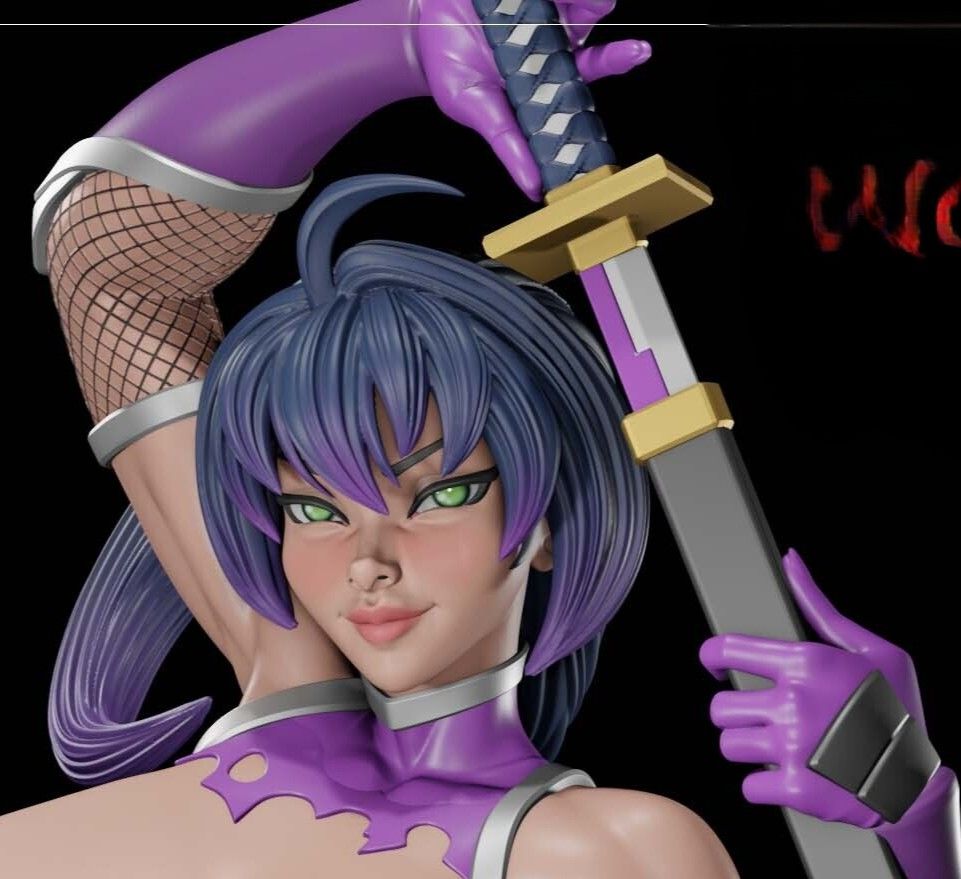 Figura Igawa Asagi | Taimanin fanart autorstwa Digital Dark SFW,NSFW,Futa 3d printed statue,3d printed,nsfw statue,futa statue,3d printed figure,Igawa Asagi Statue,Taimanin Statue