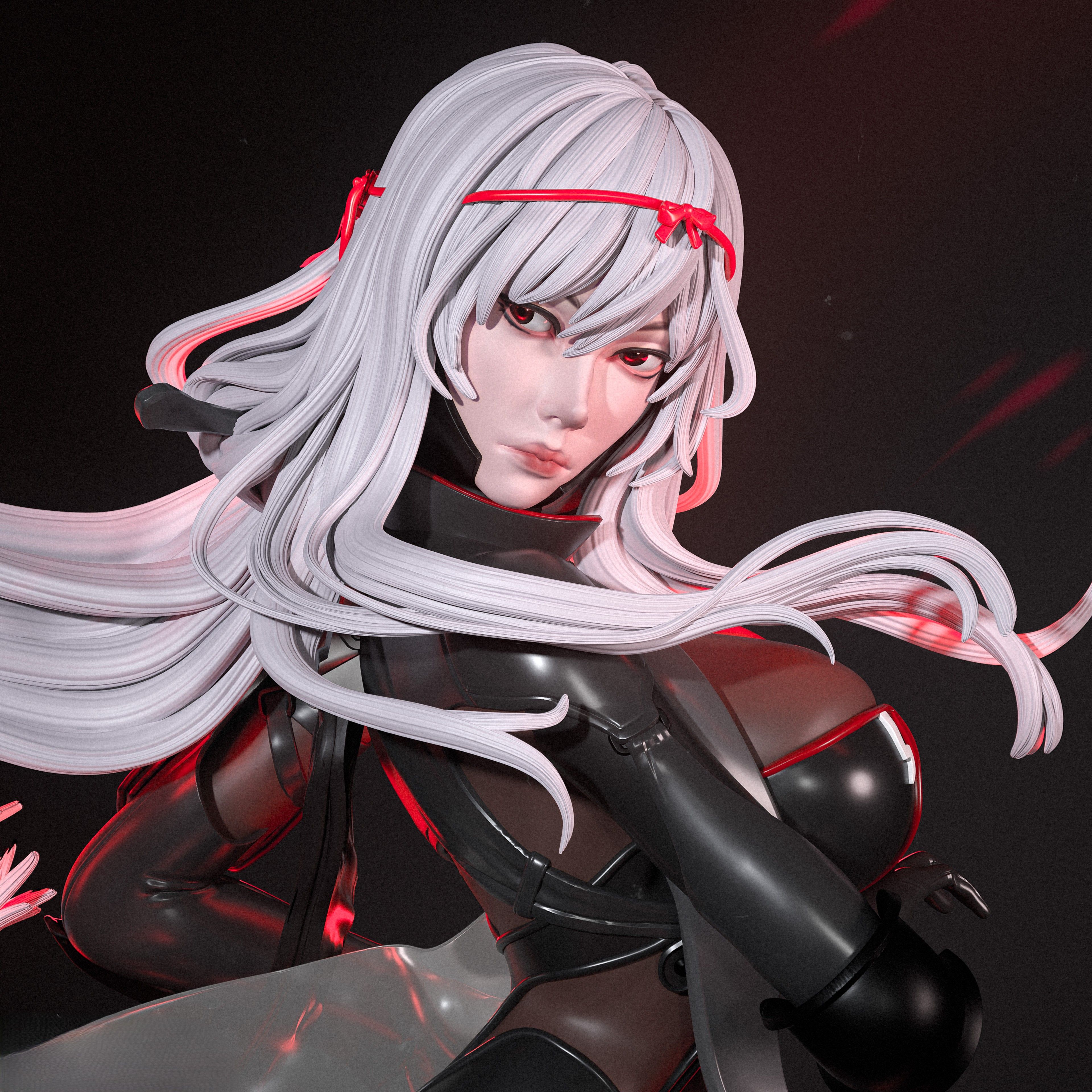 Scarlet Black Shadow Statue | NIKKE Fan Art by Nympha3D SFW,NSFW 3d printed statue,nsfw statue,Scarlet Black Shadow statue,NIKKE,3d printed figure,3d printed