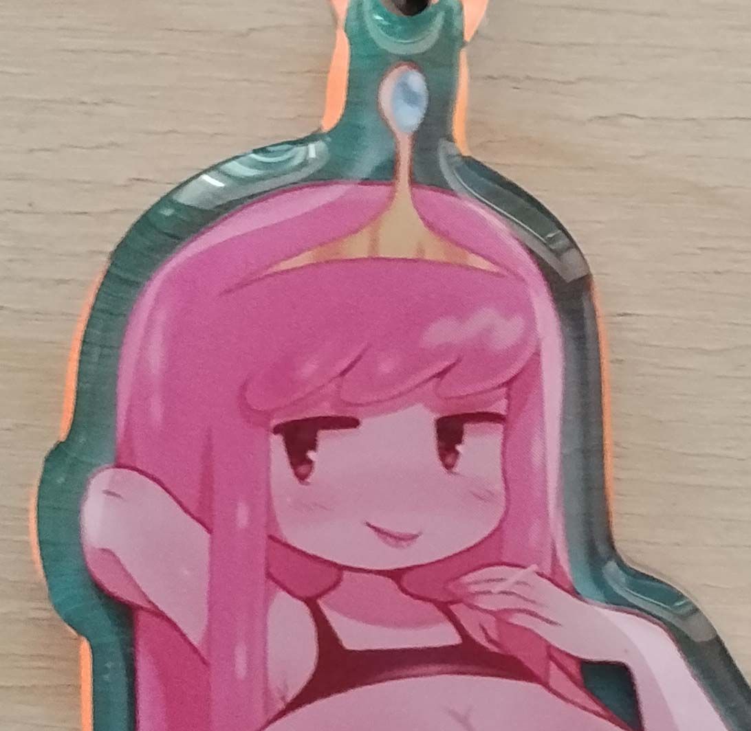 Princess BubbleGum Keychain | Adventure Time Acrylic Keychain NSFW Princess BubbleGum keychain,furry keychain,Adventure Time keychain,nsfw keychain