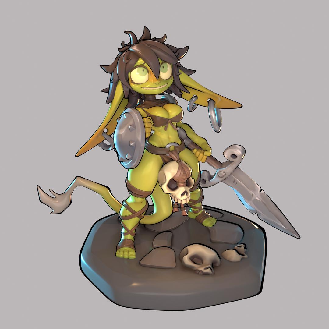 Bandit Goblin Miniature | DnD Fan Art by 1ndefference SFW 3d printed,goblin miniature,3d printed miniature,sfw miniature,Bandit Goblin