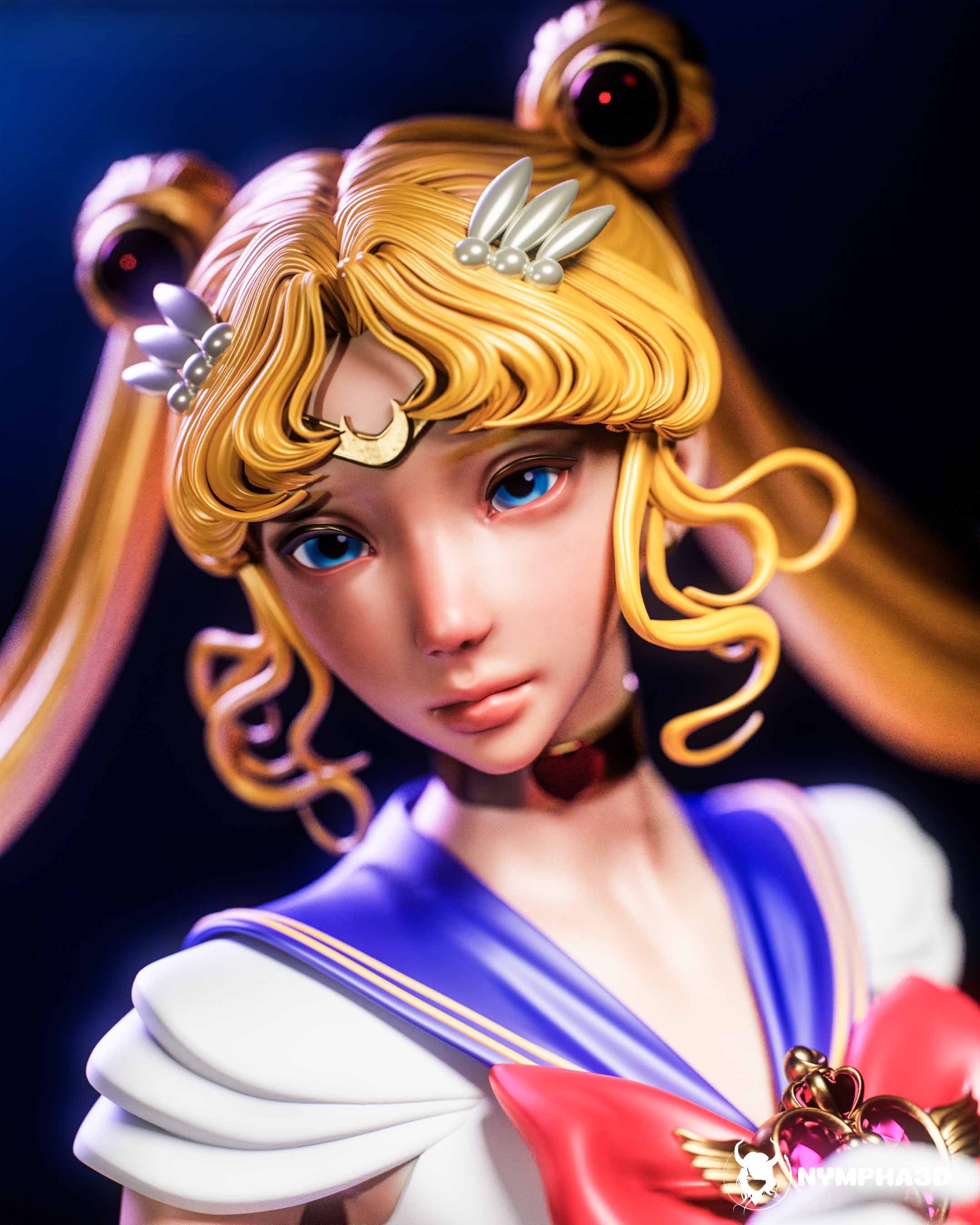 Sailor Moon Statue | Sailor Moon Fan Art by Nympha3D SFW 3d printed statue,Sailor Moon statue,3d printed figure,3d printed