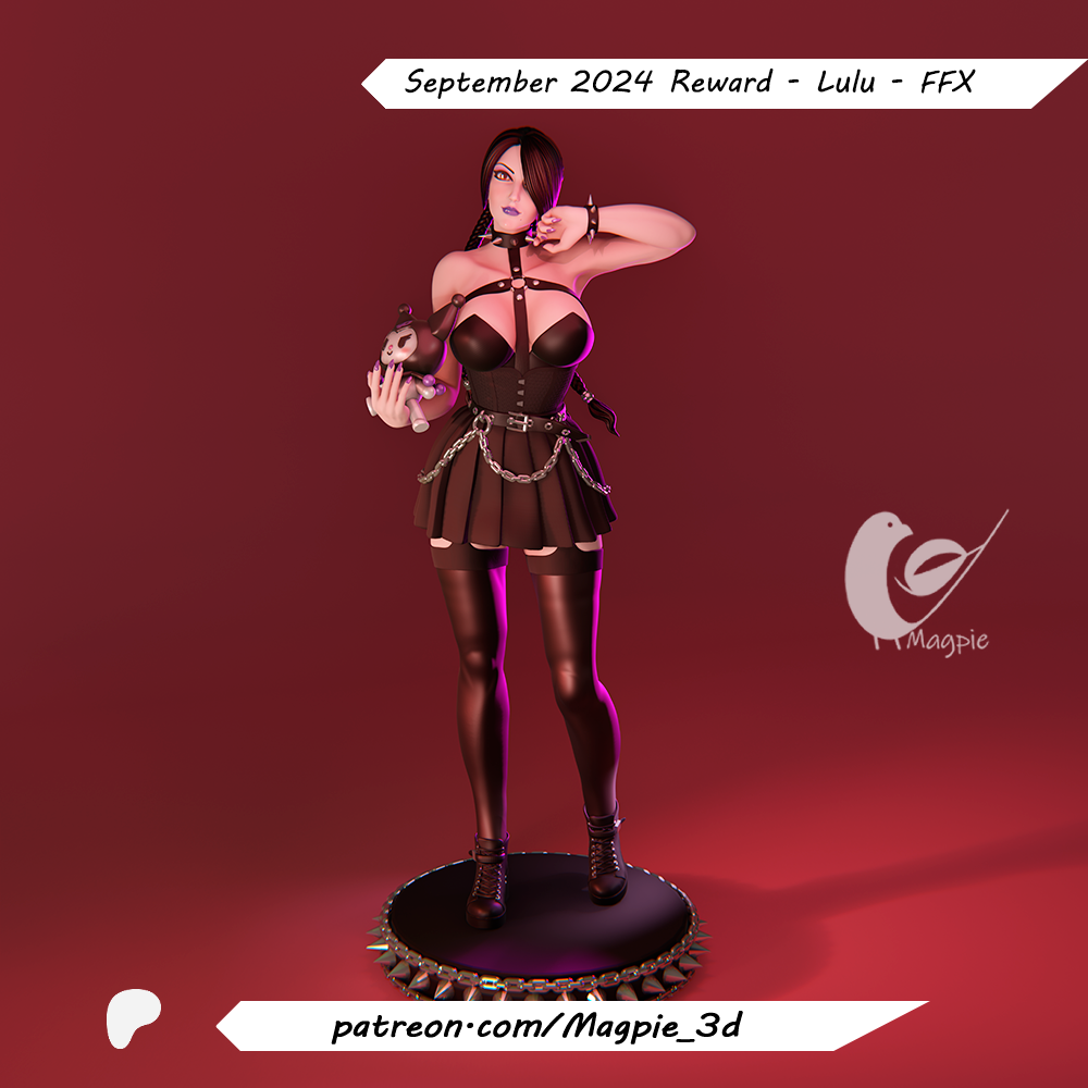 LULU Statue | Final Fantasy Fan Art by Magpie3d SFW,NSFW,Futa null
