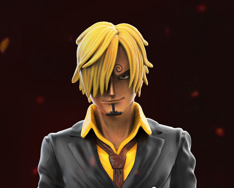 Sanji Statue | One Piece Fan Art by Nacho3dSculptor SFW 3d printed,3d printed statue,3d printed figure,Sanji statue,One Piece statue,nsfw statue