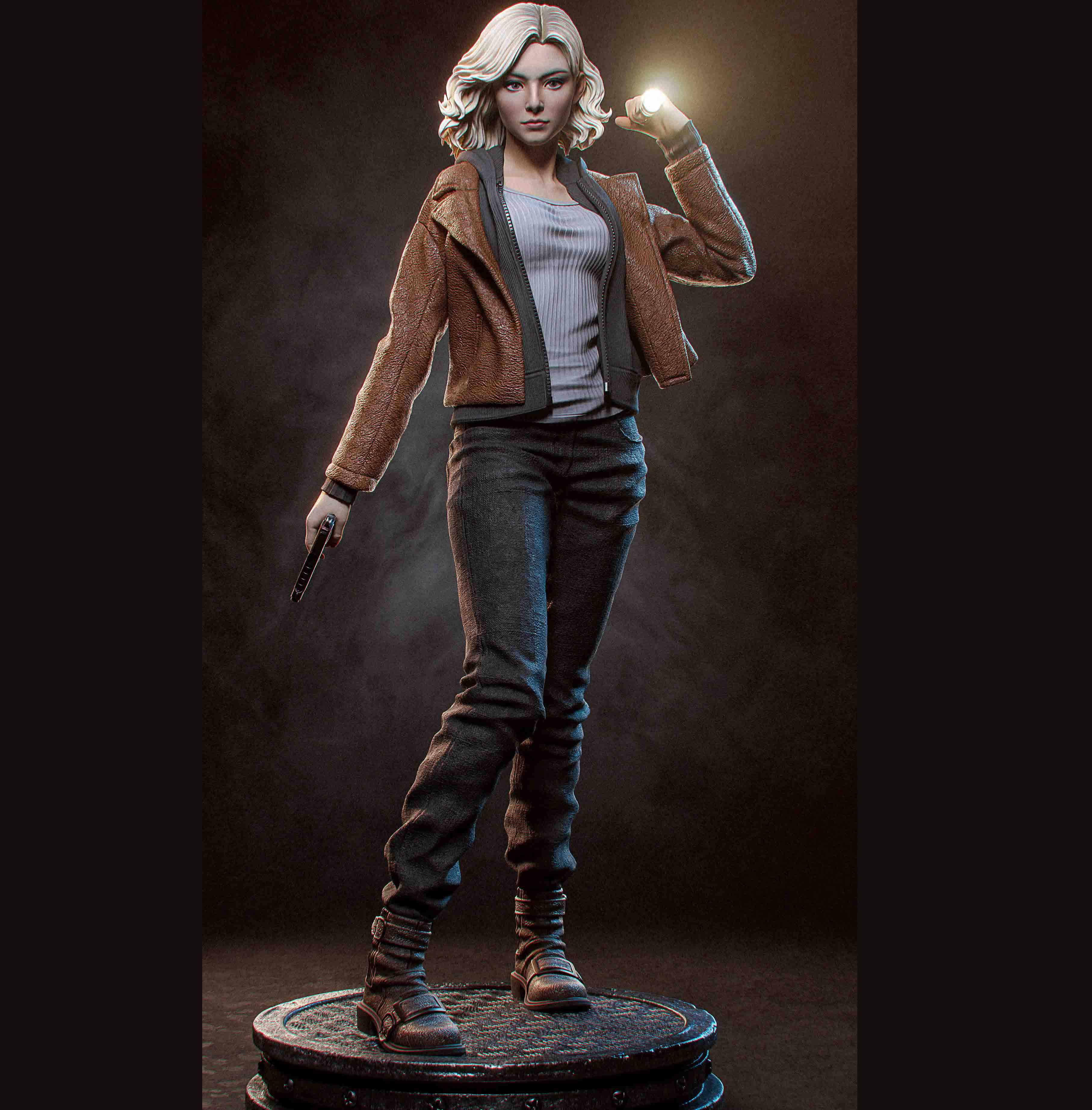 Statue Grace Ashcroft | Residual Evil Fan art par Bulkamancer SFW 3d printed statue,3d printed,Grace Ashcroft Statue,3d printed figure,Residual Evil statue