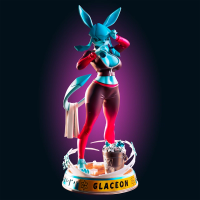 Glaceon Eevee Statue | Pokemon Fanart von Officer Rhu SFW,NSFW,Futa 3d printed statue,3d printed,nsfw statue,futa statue,Glaceon Statue,pokemon statue,futa figurines,futanari figurines,futanari statue,furry statue