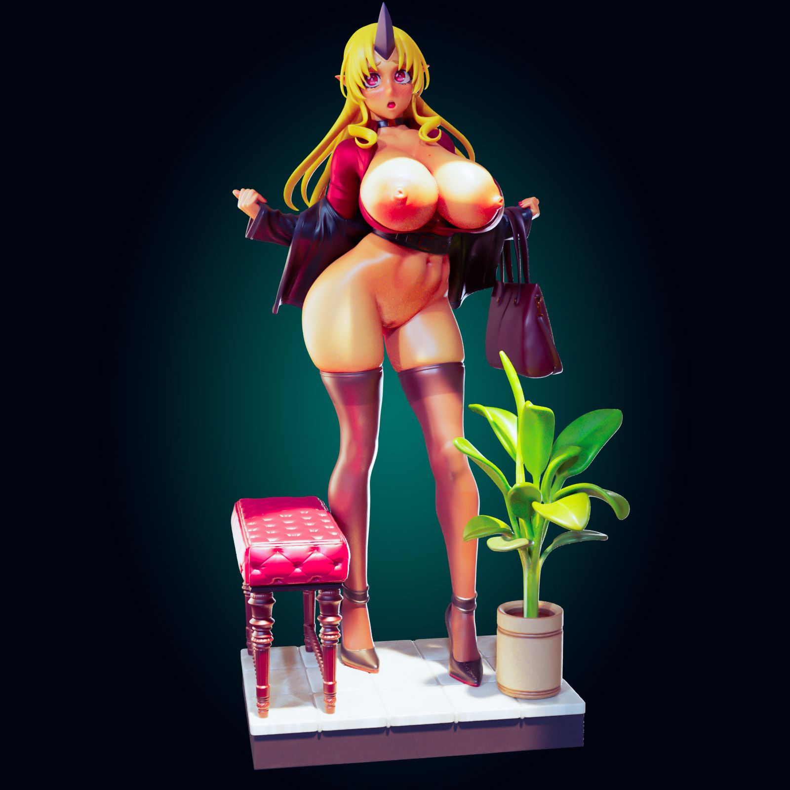 Statua Tionishia Tall Office Lady | Monster Musume Fan art di Officer Rhu SFW,NSFW,Futa 3d printed statue,3d printed,3d printed figure,Monster Musume Statue,Tionishia Statue,nsfw statue,futa statue,futa figurines,futanari figurines,futanari statue,furry statue