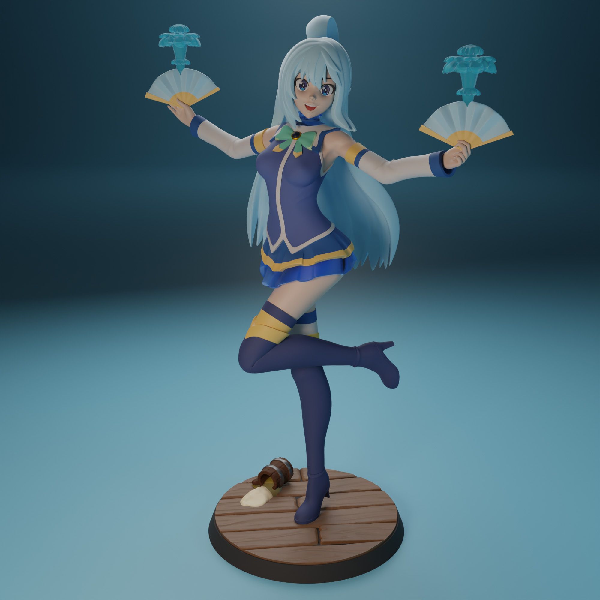 Aqua Statue | Konosuba Fan Art by FunserviceSTL SFW,NSFW 3d printed statue,nsfw statue,Konosuba statue,Aqua Statue,3d printed figure,3d printed