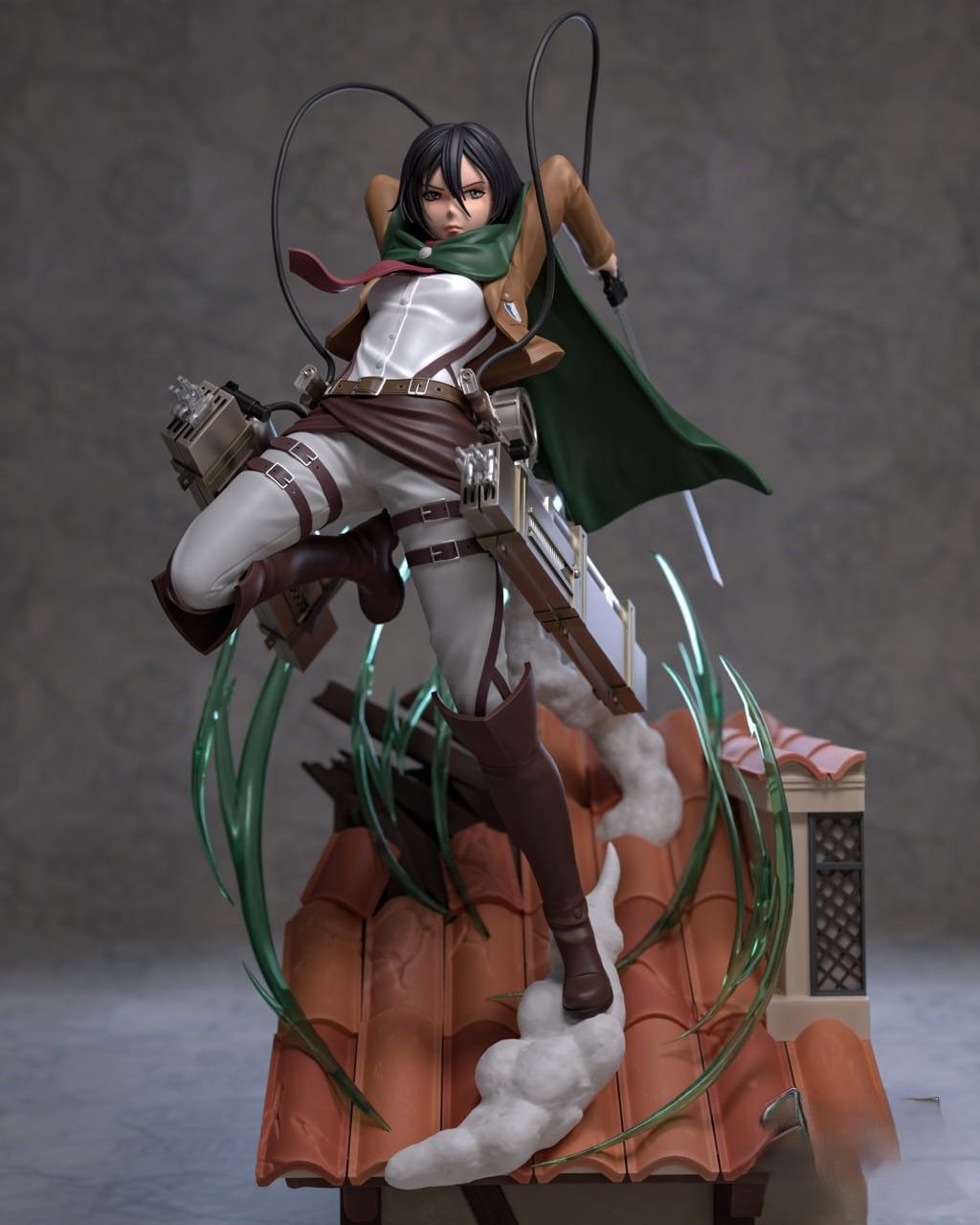 Mikasa Ackerman Statue | Attack on Titan Fan Art by Azerama SFW,NSFW 3d printed,3d printed statue,nsfw statue,Mikasa Ackerman statue,Attack on Titan statue