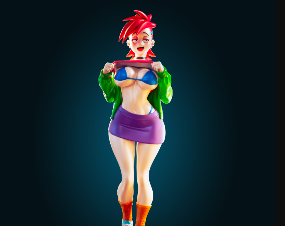 Frankie Foster Statue | Foster's Home Fan Art by Officer Rhu SFW,NSFW,Futa 3d printed statue,3d printed,nsfw statue,futa statue,Frankie Foster Statue,Foster's Home Statue