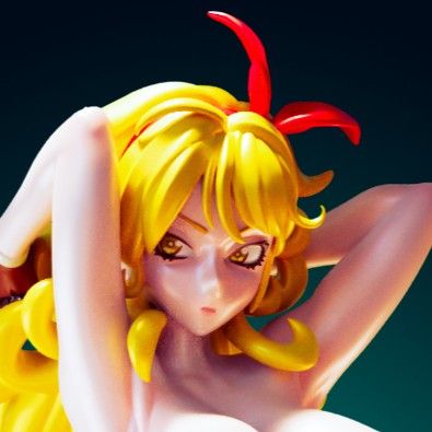 Launch Statue | Dragon Ball Fan Art by Officer Rhu SFW,NSFW,Futa 3d printed statue,3d printed,nsfw statue,Launch Statue,Dragon Ball Statue,futa statue