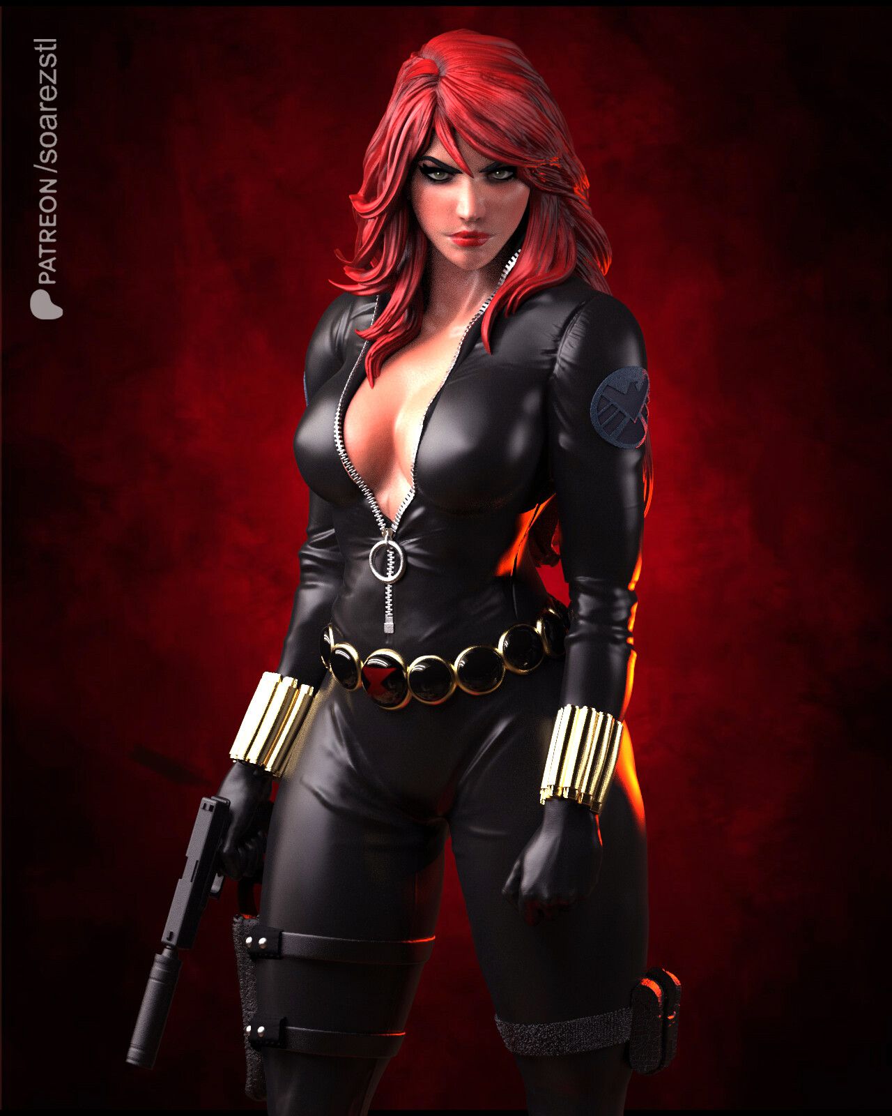 Black Widow Statue | Marvel Fan Art by Pop Totem SFW null
