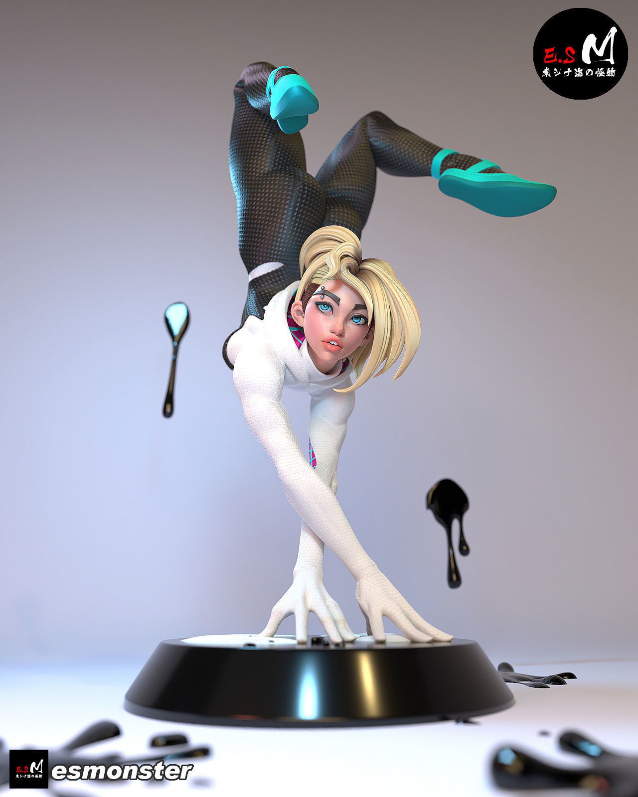 Spider-Gwen Statue | Spider-Verse Fan Art by E.S Monster SFW null